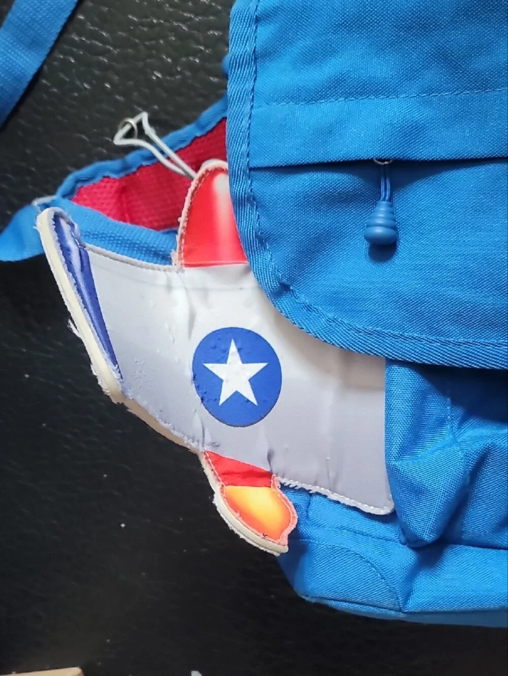 Bixbee Cute Rocketflyer Blue and Red Airplane Backpack